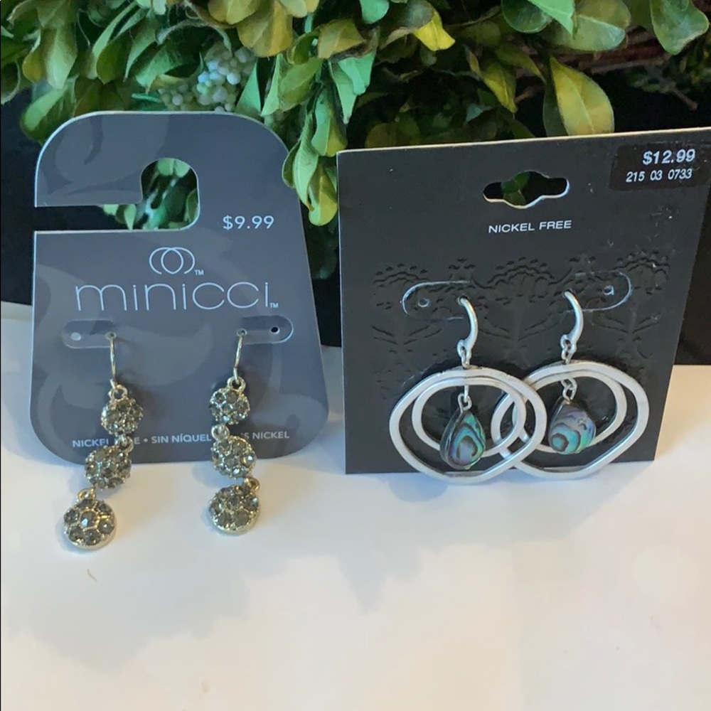 2 Pair Nickel Free Earrings